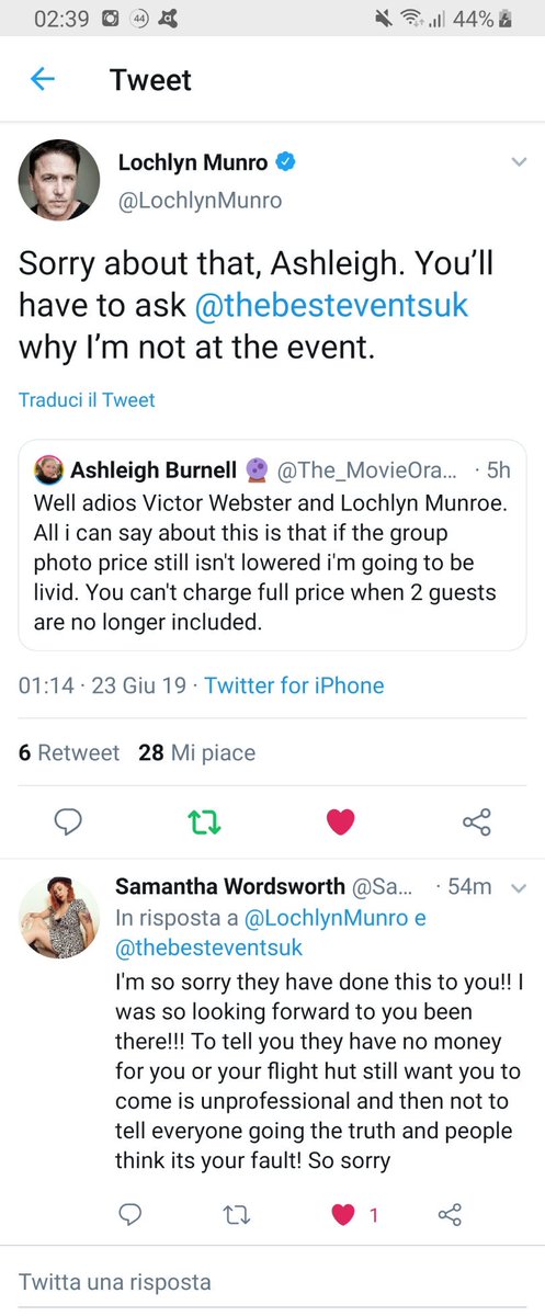 MadHatter094's tweet photo. What the fuck....???? @thebesteventsuk... #TheBestEvents #London #thebesteventsuk #Charmed #CharmedAgain #LochlynMunro ~ #VictorWebster | and now also @rosemcgowan???? #RoseMcGowan #PaigeMatthews #CharmedOG #OGCHARMED #Charmedconvention #ThePowerofThreewillsetusFree ???....😡 https://t.co/eaNty6Wx2u