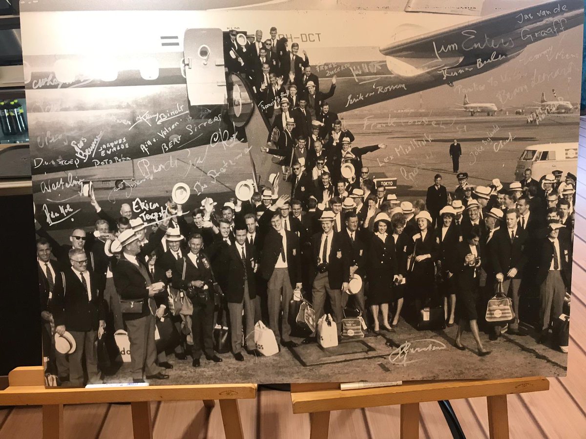 Tevens kwamen de helden van Tokyo 1964 voor een reünie @papendal bij elkaar. Prachtige anekdotes van sporters die elkaar deels decennia lang niet hadden gesproken. Mooie video’s, foto’s, verhalen en attributen! #harigato #olympiers #nocnsf #fotovertrekschiphol