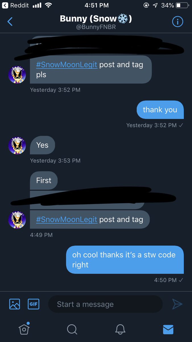 PyrosBot's tweet image. #SnowMoonLegit @BunnyFNBR  got a another stw code hopefully those become active again