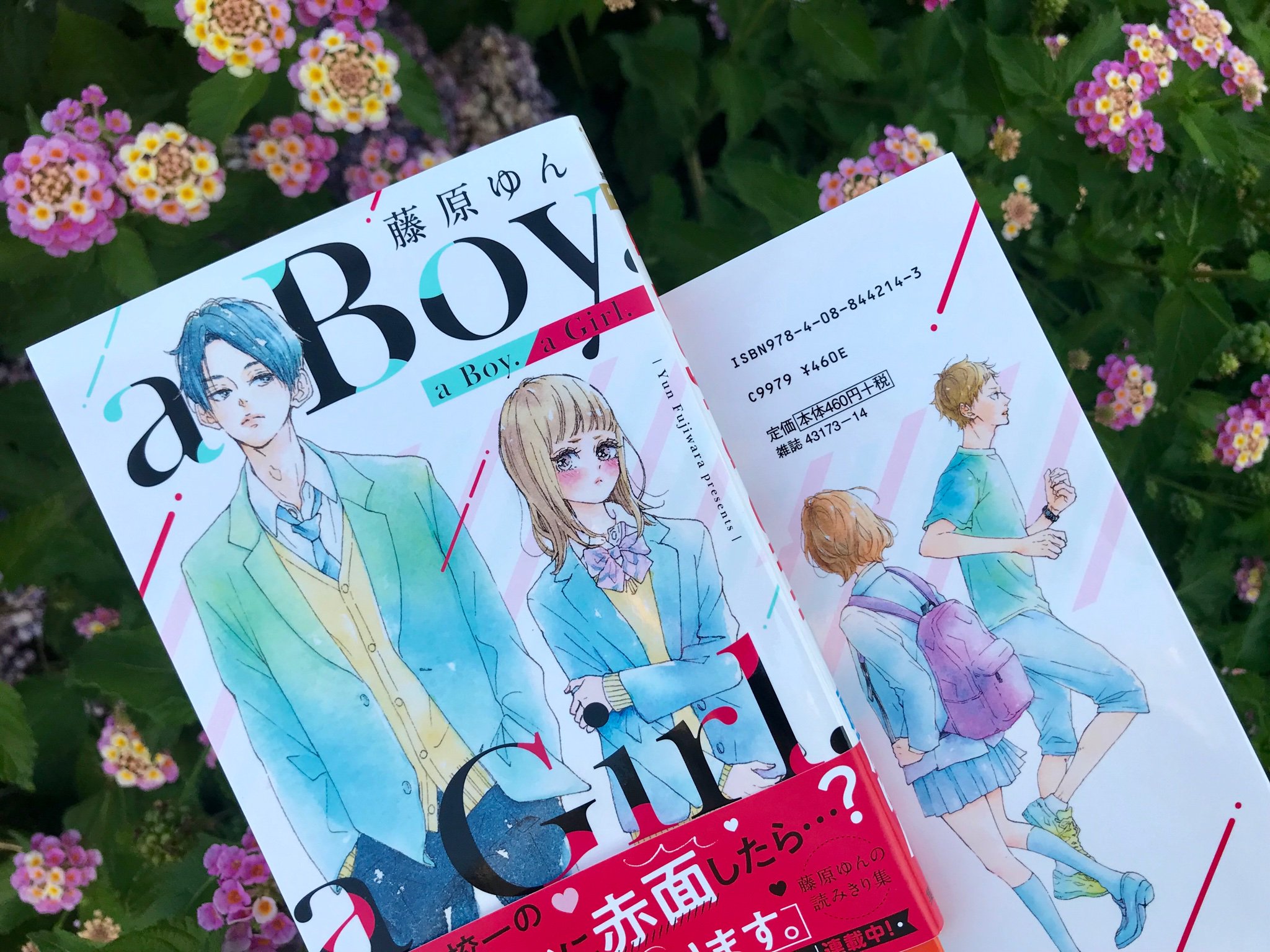 藤原ゆん 宣伝 読み切り集 A Boy A Girl 本日発売です ﾟ 読み切り5つ A Boy A Girl 王道イケメン ありやなしや 両へたれ両片思い 金木犀 中学生あるある ベイビーベリーキス ぷにぷに この恋と デビュー作 お手にとって