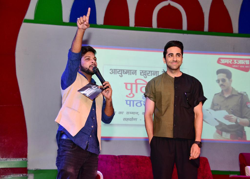 emceeshivam's tweet photo. He is so down to earth person 
Love you bro @ayushmannk 
Lucknwites wishes you all the very best for #Article15 https://t.co/6OTjqVbx8y