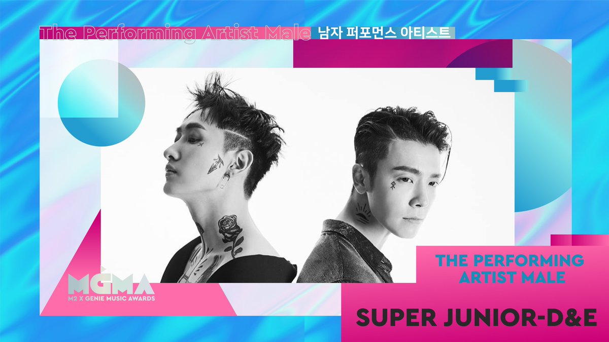 MGMA_official's tweet photo. [#MGMA NOMINEES] The Performing Artist Male 부문
#SuperJuniorDnE @SJofficial @donghae861015 

내가 PLAY▶️할 아티스트는?
genie에서 지금 바로 투표하세요!
👉https://t.co/ierCUzkirx      

#M2 X #GENIE MUSIC AWARDS
2019.08.01 #올림픽공원 #KSPODOME #PLAY_MGMA https://t.co/aicyWlboZm
