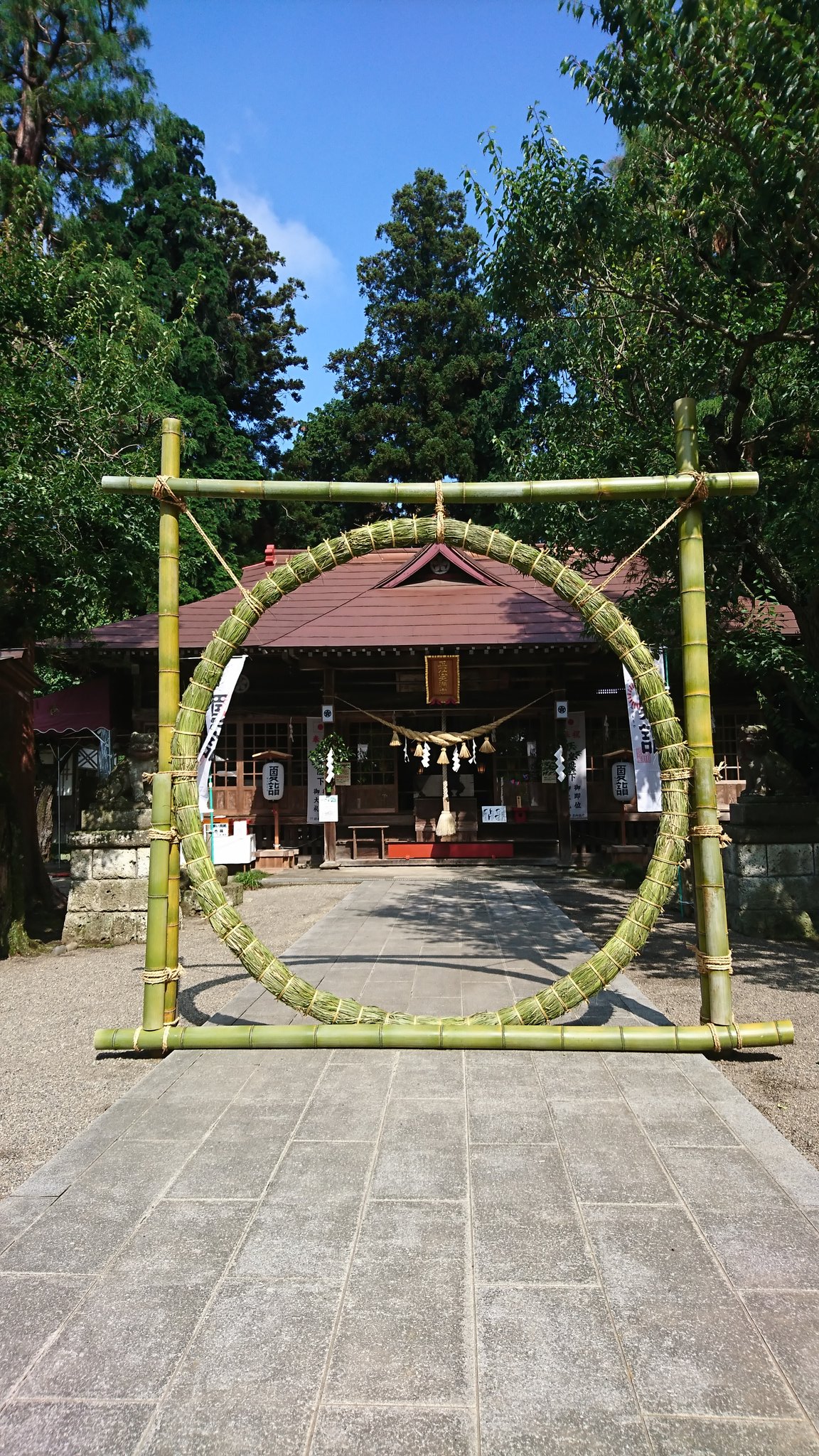 つばちゃんno 358 今朝は 栃木県芳賀郡芳賀町に鎮座する芳賀天満宮へ 御祭神は 菅原道真公です 本日は 菅原道真公生誕日 撫で牛を撫で 茅の輪をくぐり本殿を参拝後 菅原道真公ご生誕祭限定特別御朱印と夏詣あじさい祭限定御朱印の二種類を拝受 あじさい