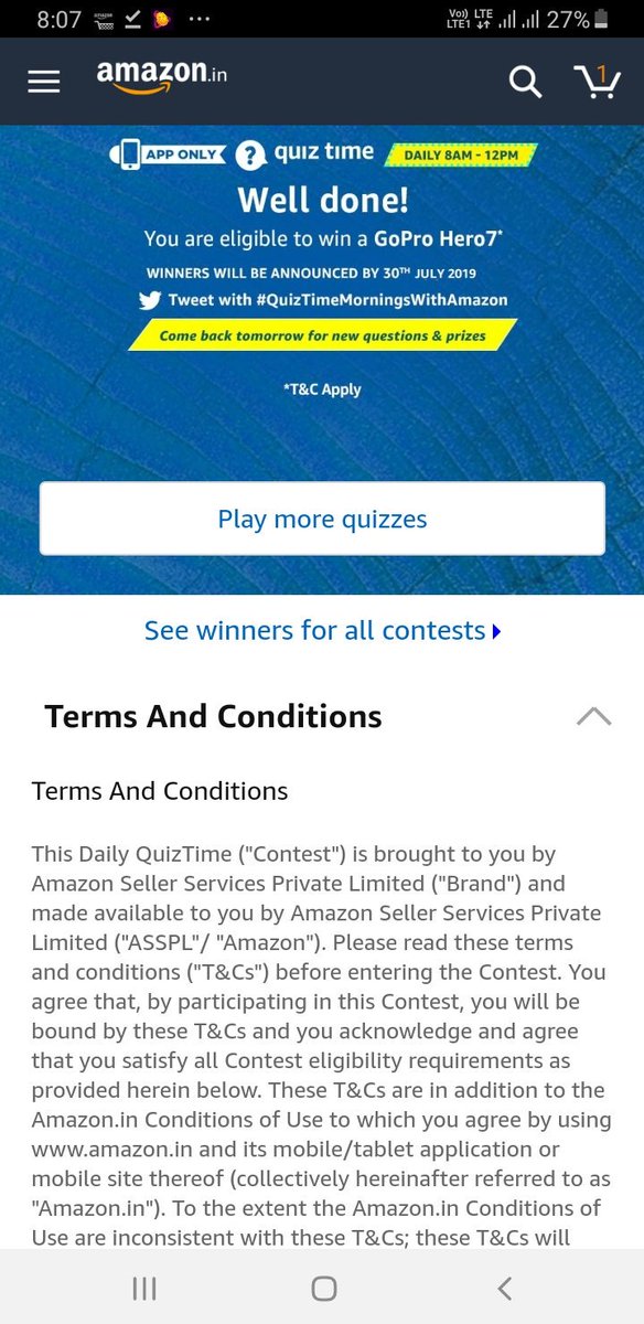 TeamVarunoffic1's tweet photo. #QuizTimeMorningsWithAmazon 

Hope we will win https://t.co/M72Qi120EO