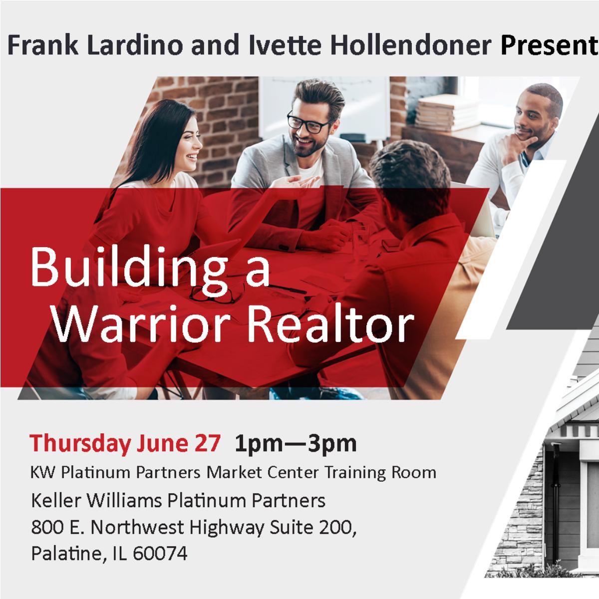 KWROCKS's tweet photo. Frank Lardino &amp; Ivette Hollendoner Present: Building a Warrior Realtor
Register for FREE: https://t.co/jzLhr34cPo https://t.co/R9ZIQ8s9p3
