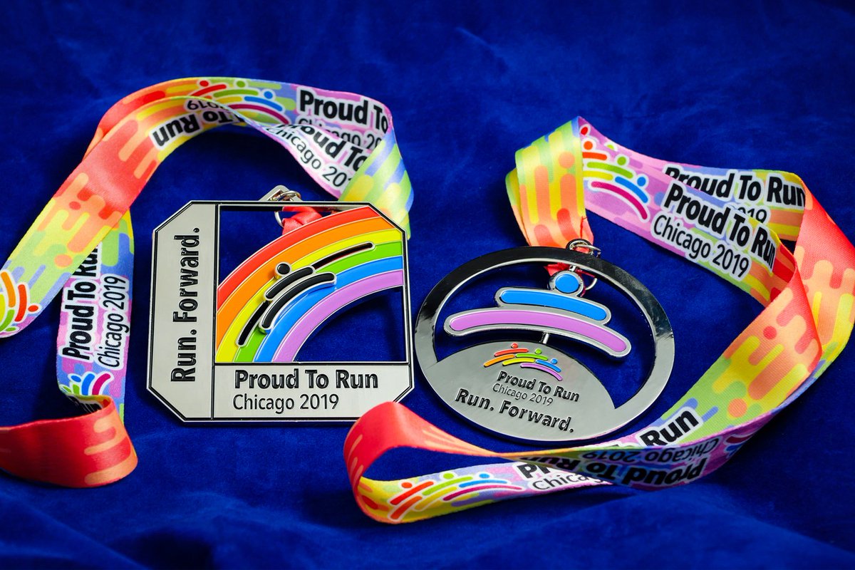ProudToRun's tweet image. Our medals are here! Visit proudtorun.org to register for Proud To Run 2019, and make sure you get yours on June 29!

(Half marathon medal designed by Chicago Frontrunner Curtis Tom, 5K/10K Run medal designed by Chicago Frontrunner Eric Cortez; Photos by Jose A. Rios)