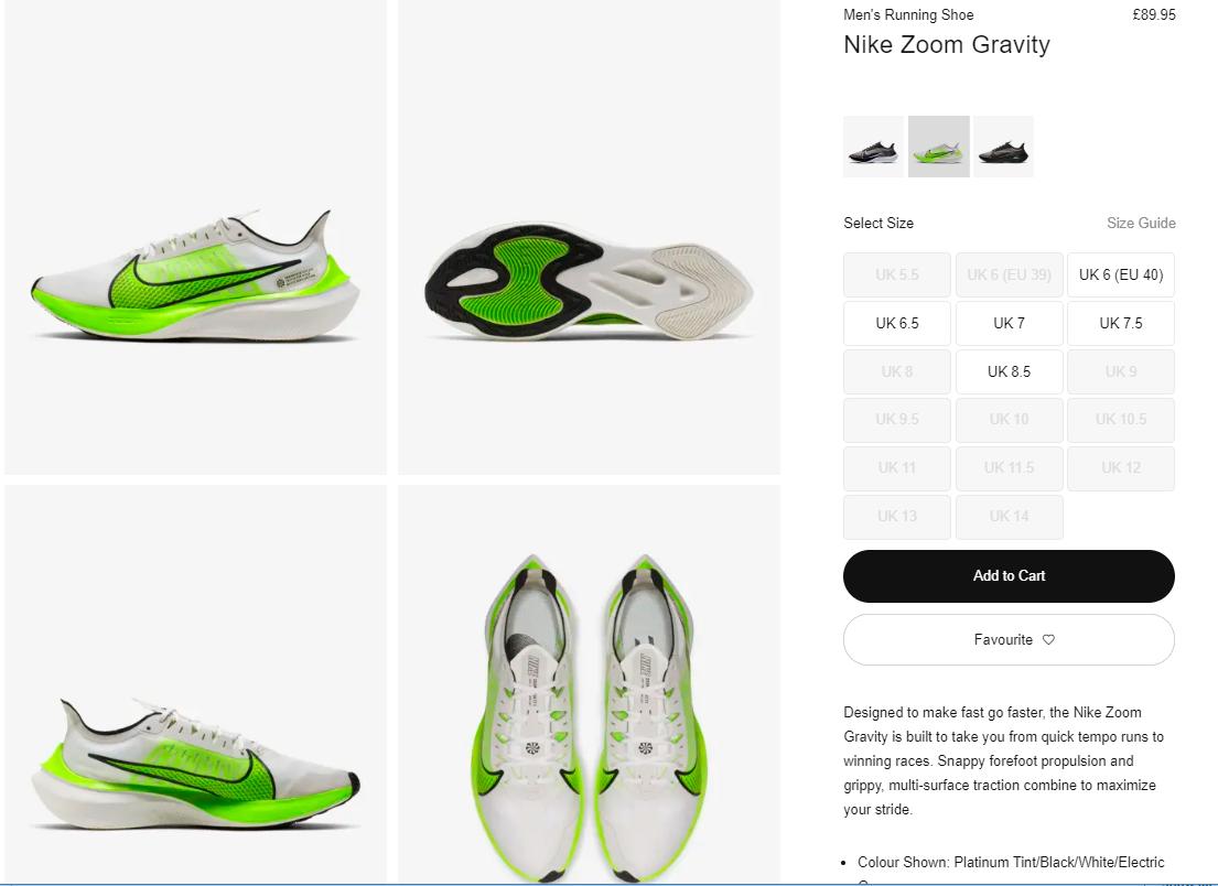 Ballin Sneaks on Twitter: "Nike Zoom Gravity Electric sizes selling out on Nike EU https://t.co/iQgd6pH8yE https://t.co/aBesxHsUp2" / Twitter