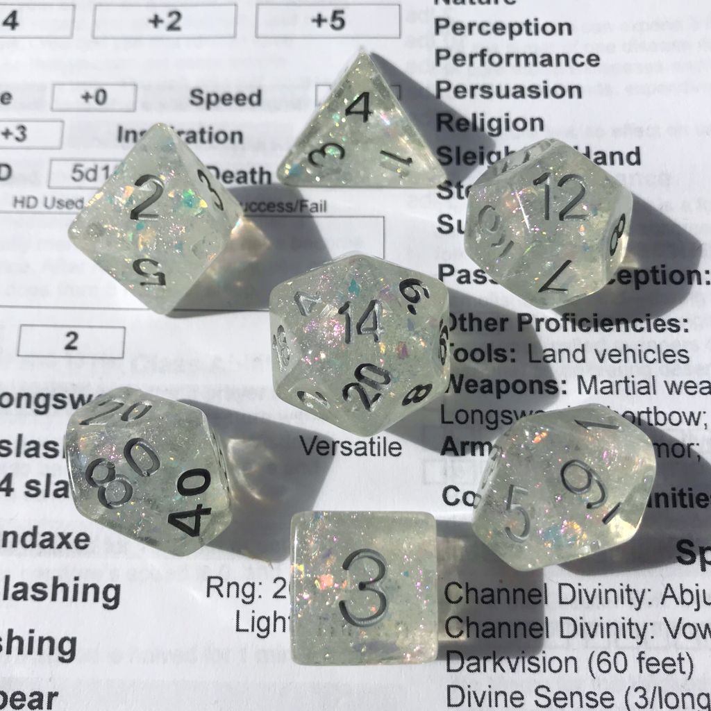 battleaxemage's tweet photo. Gorgeous iridescent glitter dice from @cozygamershop !! It’s like a rainbow nebula 😍💖 #dice #d20 #dnd #dnd5e #ttrpg #dungeonsanddragons #dicecollection #polyhedraldice #dnddice #dicenerd #dicenerdsontwitter #battlecrazedaxemage #cozygamershop #celestialsilver https://t.co/VZLw2Djdlp