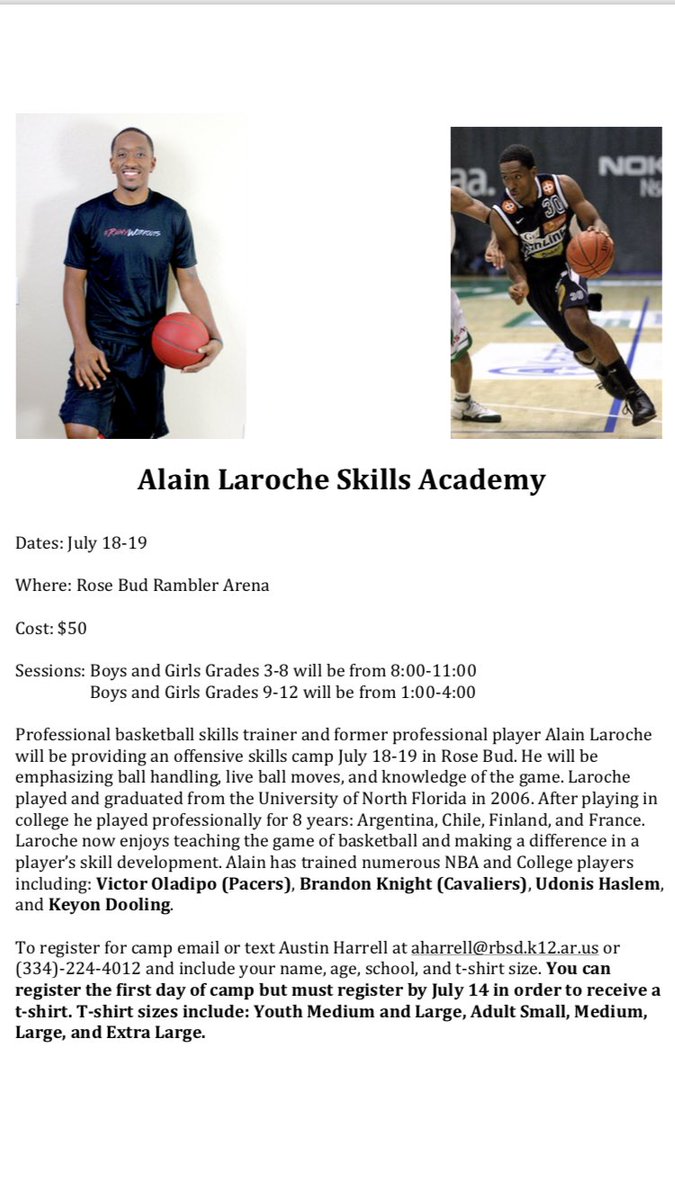 CoachAHarrell's tweet image. Super excited to have Alain come do a camp this summer in Rose Bud! You will not want to miss this! Get signed up! Spread the word! @RemyTraining23 @RBA030 #RemyWorkouts #CodeRed #Basketball