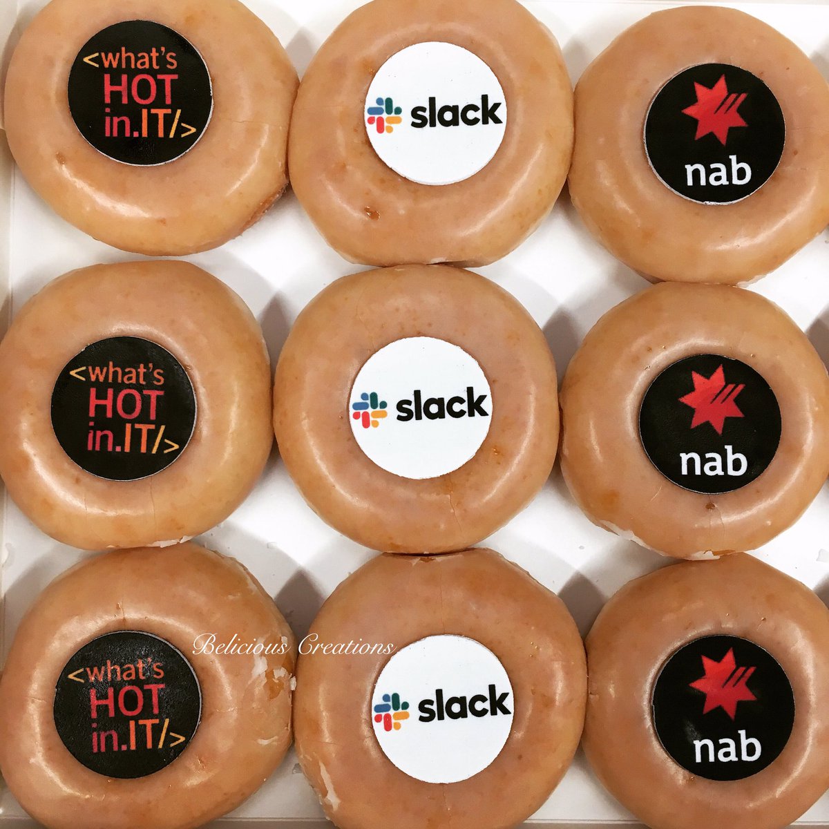 bel_creations's tweet photo. Edible logos to stick onto delicious #krispykreme #donuts to make an event that little bit more awesome! 🍩🍩🍩🍩🍩🍩🍩🍩🍩🍩🍩       
#ediblelogo #whatshotinit #branding #brandedtreats https://t.co/QtWxxsw08g