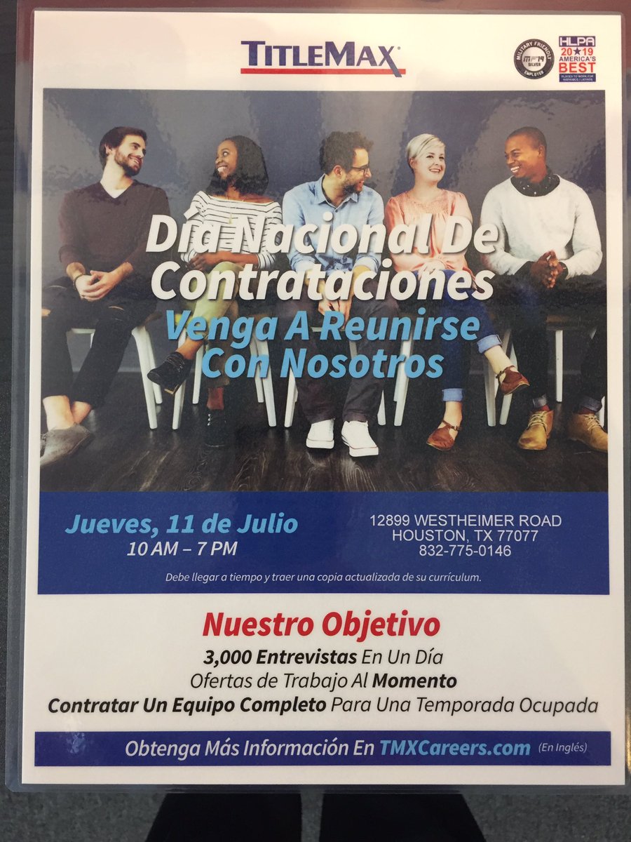 Come join us for #TMXNHD19
Hiring all positions. Click link below: role.co/zuzX8