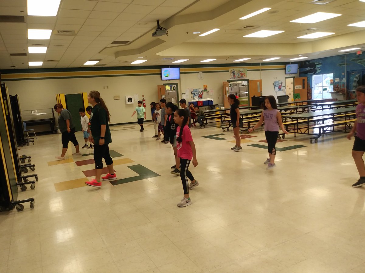 LES_ACE2018's tweet photo. Fun Week physical fitness activities include a Pound class and Dance class. #LineDancing #Footloose https://t.co/YH6WLWjZuY