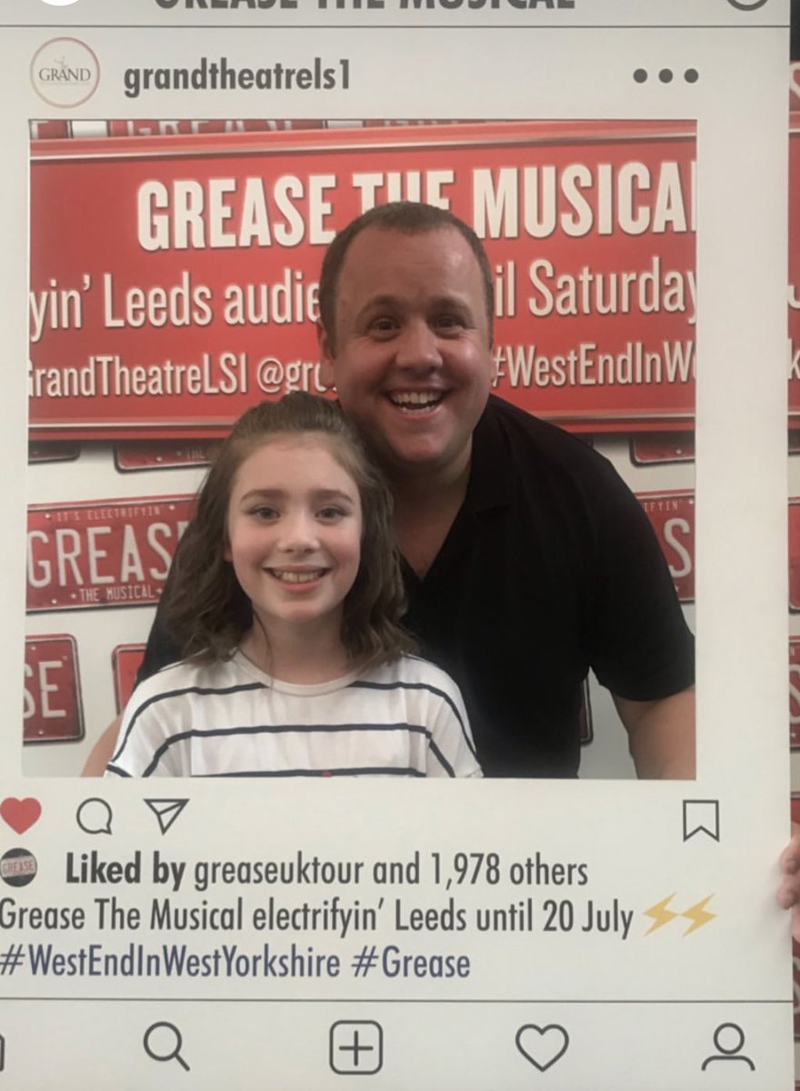 neilhurst's tweet photo. Wow! What a wonderful production of @greaseuktour Huge congratulations to @NikolaiFoster @arlenephillips and the team @CurveLeicester on another cracking show. Thank you @GrandTheatreLS1 for having us as your guests tonight, my daughter and I LOVED every second x #GreaseIsTheWord https://t.co/VO8Oh3GlH6
