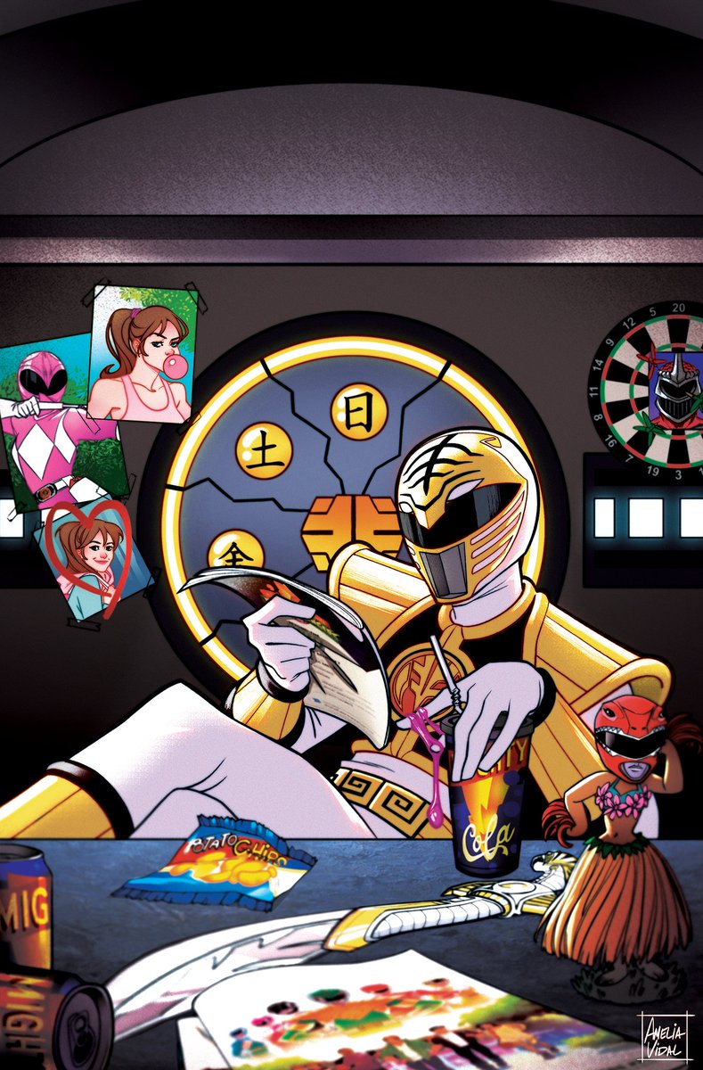 AmeVidal's tweet photo. New variant cover for #MMPR #40, available in @GameStop and @boomstudios in #sdcc 😉
#powerrangers #mightymorphin #itsmorphinetime #mightymorphinpowerrangers #whiteranger #necessaryEvil #comics #comicart #art #variantcover #comicgeek #variant #boomstudios #ameliavidal #gamestop https://t.co/3zXAKPX3JC
