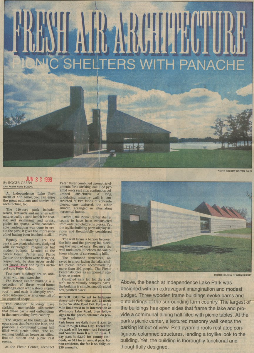 Some of Osler’s great charcoal drawings and an article that was published in the  @annarbornews about his work at Independence Lake Park.