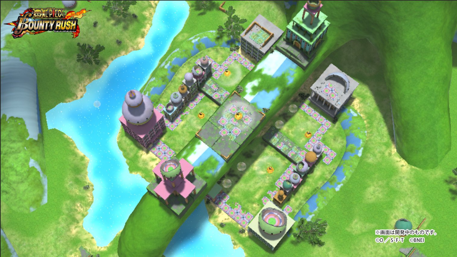 One Piece バウンティラッシュ 公式 予告 シャボンディ諸島近日登場 次の舞台はシャボンディ諸島 今回は特別にお宝の位置を先行公開 登場までにお宝の場所をしっかり把握しておこう シャボンディ諸島 バウンティラッシュ