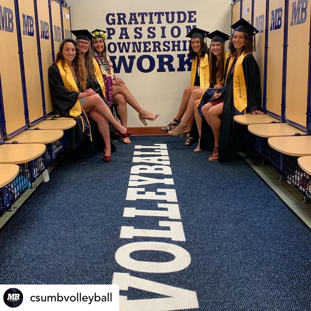CSUMB's tweet photo. Gratitude. Passion. Ownership. Work. Now that's an #MBmon we can stand by (as well as an #MBgrad19)!  

📸: @CSUMBvolleyball https://t.co/sIO7o3WGyw
