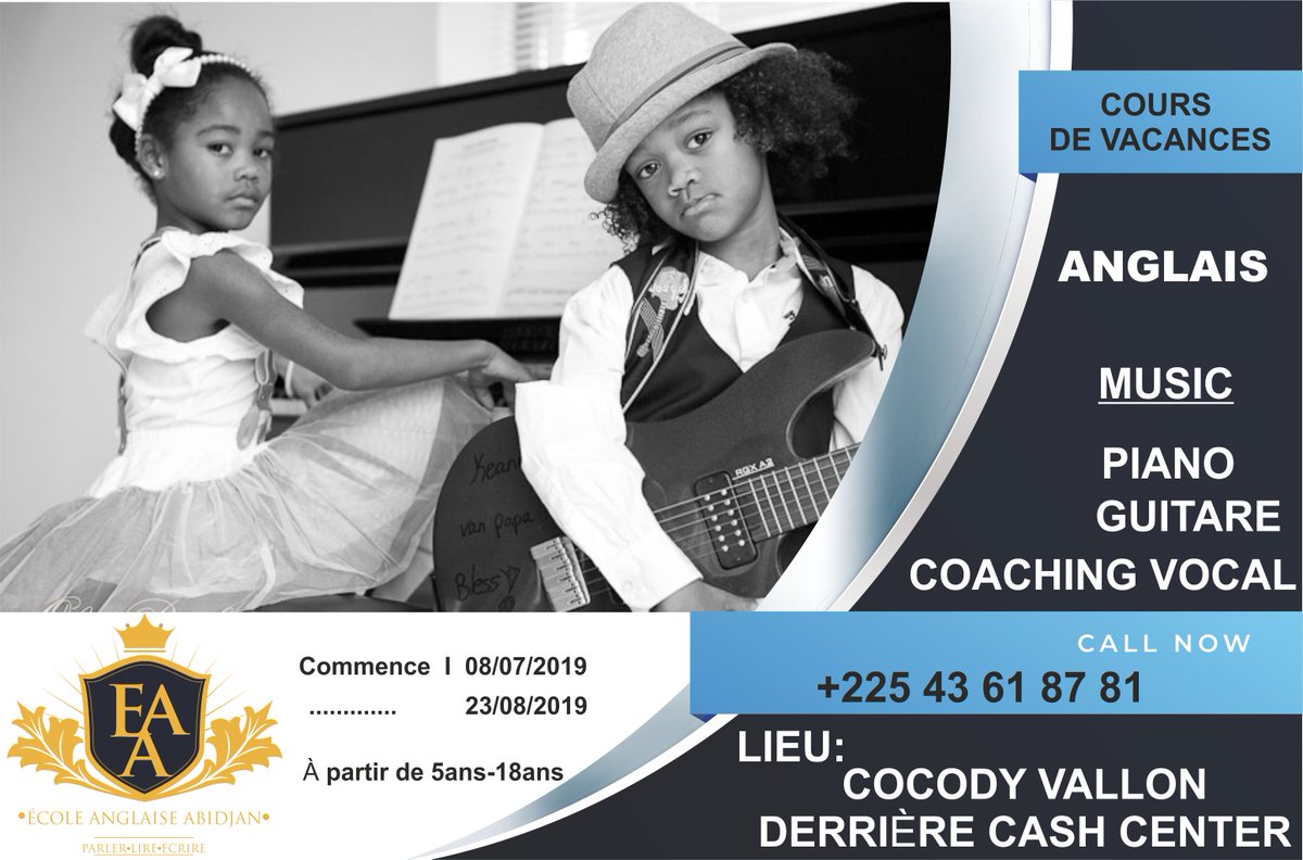 EcoleAnglaiseAb's tweet photo. Cours d'anglais et de musique pour les enfants ces vacances ... De 5 à 18 ans. Appelez-nous au 43 61 87 81 https://t.co/Sn2Uf5Pe7m