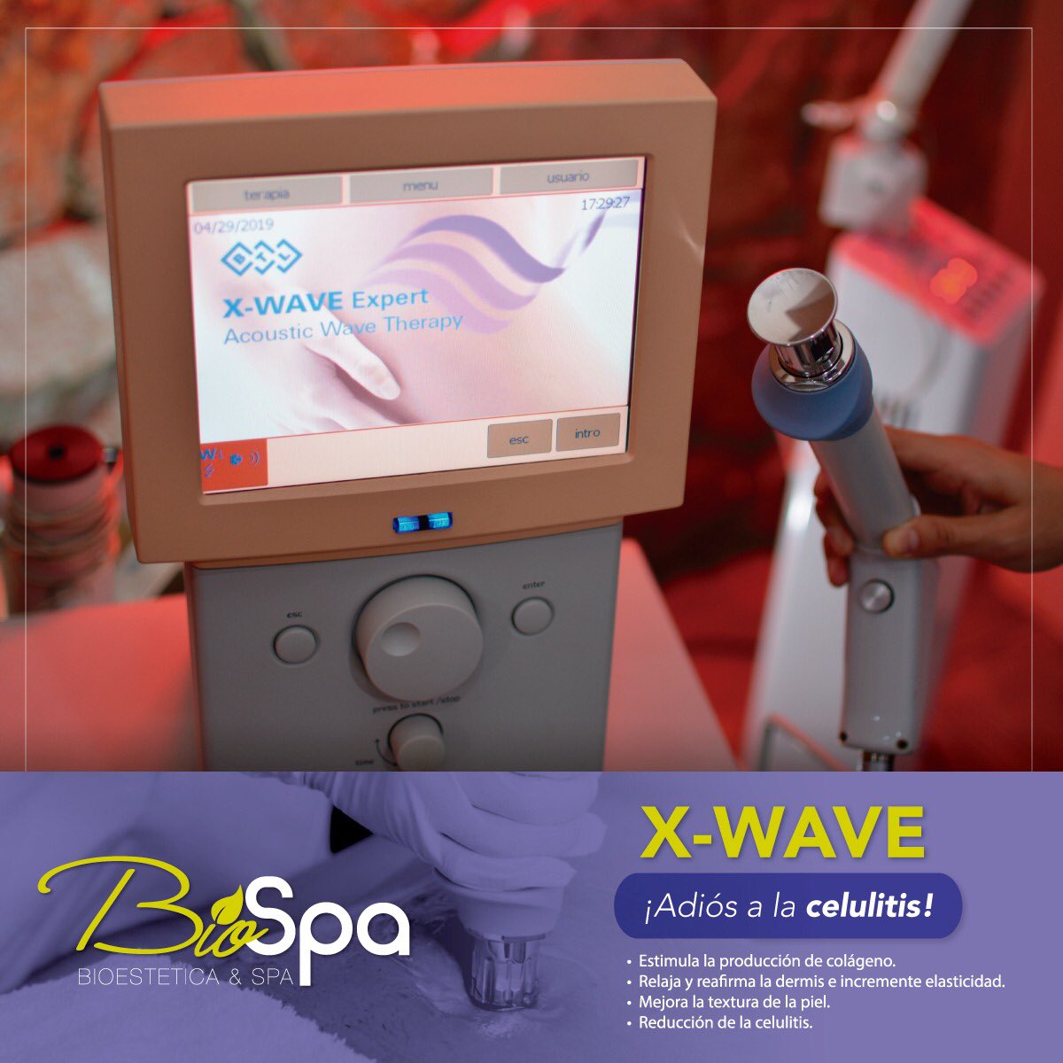 biospa_gye's tweet photo. X wave es la herramienta perfecta para dar solución de una manera rápida e indolora, nuestra onda de choque potencializará los resultados con un alto nivel de satisfacción en los pacientes.
#biospa #ondasdechoque #celulitis #xwavebtl #cicatrices #fibrosis #equiposmedicos https://t.co/zVXvB7Wm8Y