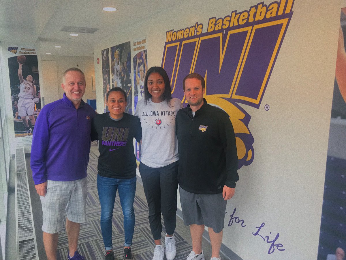 So happy to say that I have verbally committed to UNI where I plan to continue my education and basketball career. Go Panthers!! 💜💛 <a href="/UNIwbb/">UNI Women’s Hoops</a>