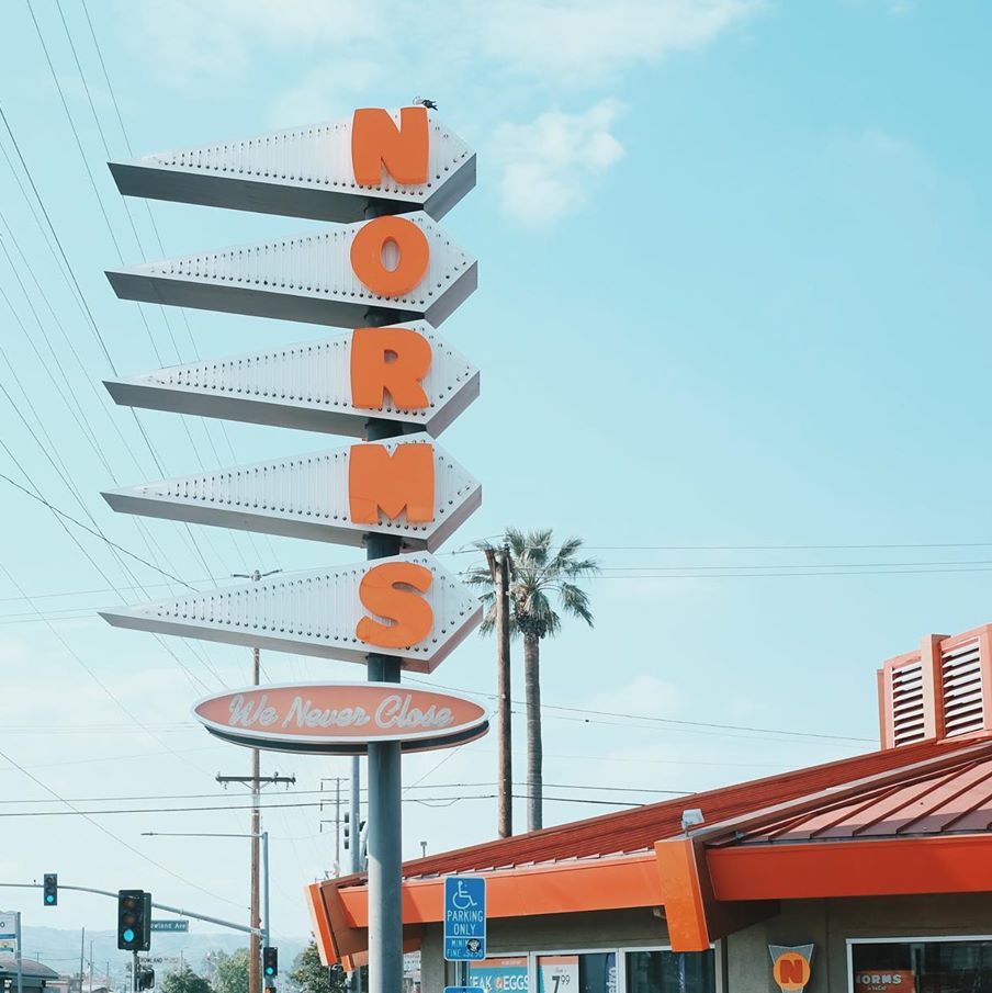 normsrestaurant's tweet photo. We’re testing your NORMS knowledge. Can you guess which location is featured here? 💁‍♀️
⠀
19 locations &amp; counting… New locations coming this year to #Inglewood, #Encino &amp; #Rialto. #NORMS https://t.co/cA3kqTLFmR