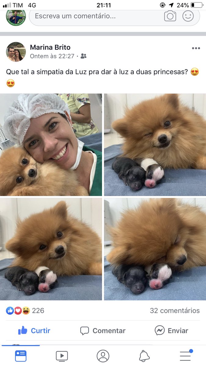 Queria compartilhar com vocês essa foto da mulher do meu primo que é veterinária e fez o parte dessas duas coisinhas, se isso não salvar seu dia não sei o que salva haha