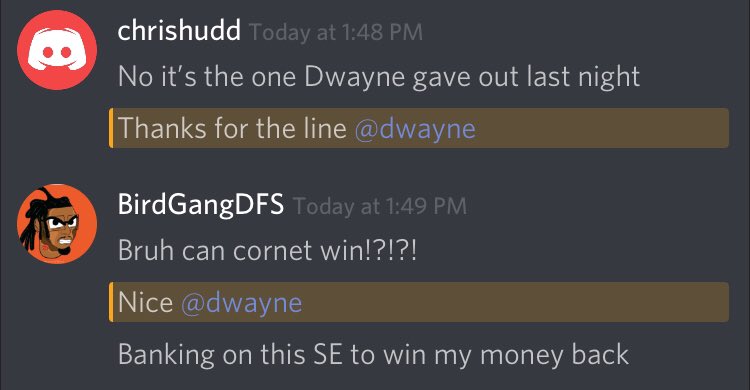 BuckeyeDFSOH's tweet photo. Jus some love the chat be showing me for helping all, some providers 🤔 in the Dfs community likes to throw dirt on my name , But I believe In being good to everyone !!!! #letskeepeating https://t.co/AtSUZ4cAFU