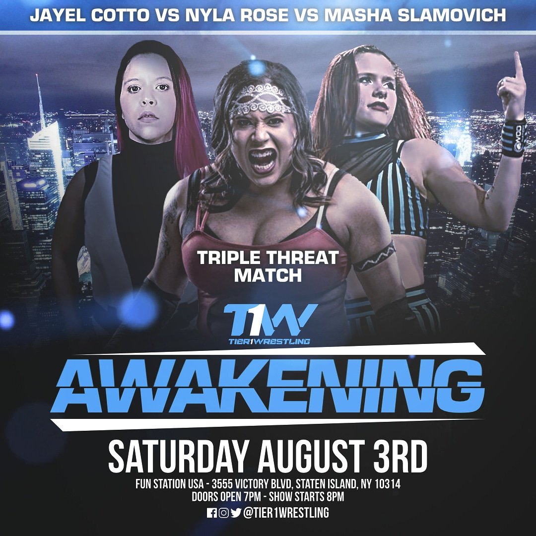 🚨 MATCH ANNOUNCEMENT🚨 @JayelCotto vs @mashaslamovich vs @NylaRoseBeast Tickets available now: m.bpt.me/event/4271441