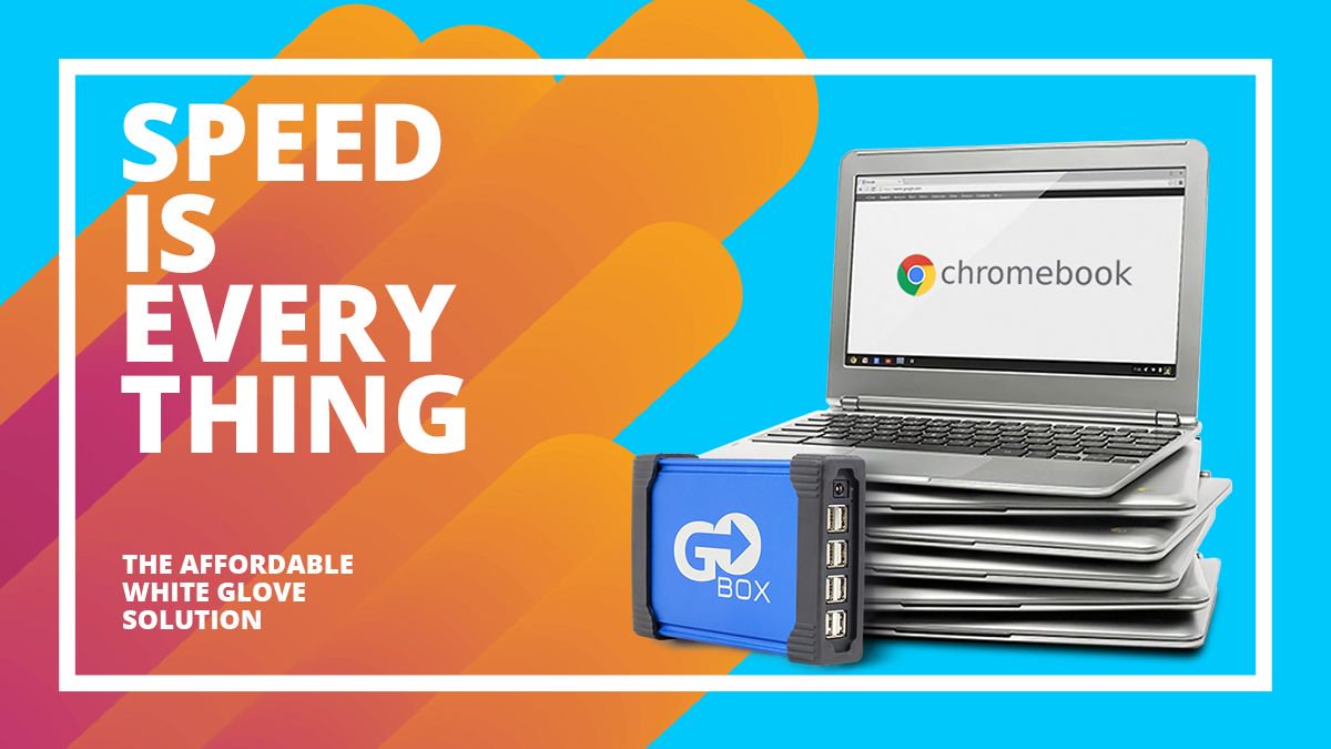 GoBoxChrome's tweet image. When you&apos;re dealing with hundreds or thousands of #Chromebooks, every second counts! #GoBoxChrome is built for speed: 16 devices at a time in less than 2 minutes. Save your fingers and your #ITbudget and get #GoBox go-box.com

#edTech #BestofISTE #gafeadmin #ISTE19