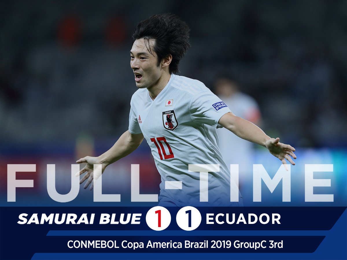 サッカー日本代表 Full Time Conmebolコパアメリカブラジル19 Samuraiblue 1 1 エクアドル ノックアウトステージ進出ならず Daihyo Jfa コパアメリカ Copaamerica Conmebolコパアメリカブラジル19 日本時間6 25 火 8 00ko サッカー日本代表 Full Time Conmebolコパアメリカブラジル19 Samuraiblue 1 1 エクアドル ノックアウトステージ進出ならず Daihyo Jfa コパアメリカ Copaamerica Conmebolコパアメリカブラジル19 日本時間6 25 火 8 00ko