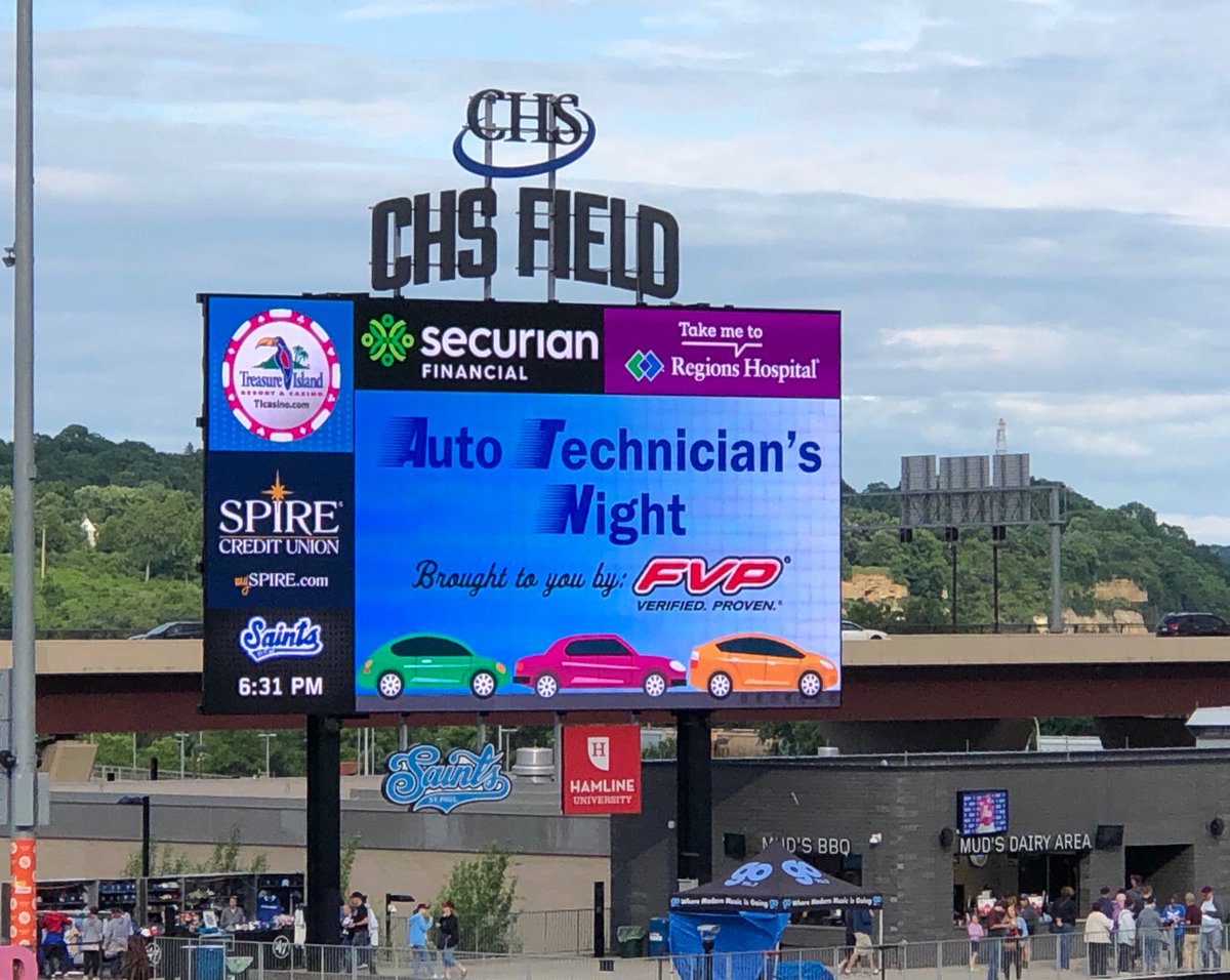FVPparts's tweet photo. #Auto Technician’s Night presented by FVP at the @StPaulSaints game tonight! ⚾️ #FVPpowerup #VerifiedProven https://t.co/YkrJ2FjzUH