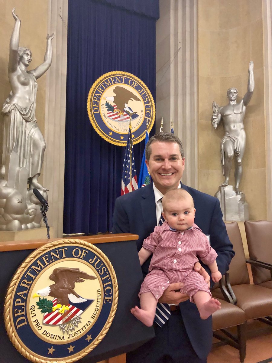 I am incredibly humbled to serve as <a href="/USAO_NDOK/">U.S. Attorney NDOK</a>. But the most important titles I will ever have are those of “husband” and “father.” This week, I got to show my wife &amp; son ⁦<a href="/TheJusticeDept/">U.S. Department of Justice</a>⁩ &amp; show them my first ever office as an attorney in the #OfficeofTribalJustice.