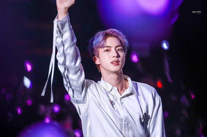 All for Jin on X: [#JinUpdate] KMedia said BTS Jin showed his forehead  & looked like a 'Disney Prince'. Even tho he prefers hairstyles w/  bangs, this time he showed his forehead