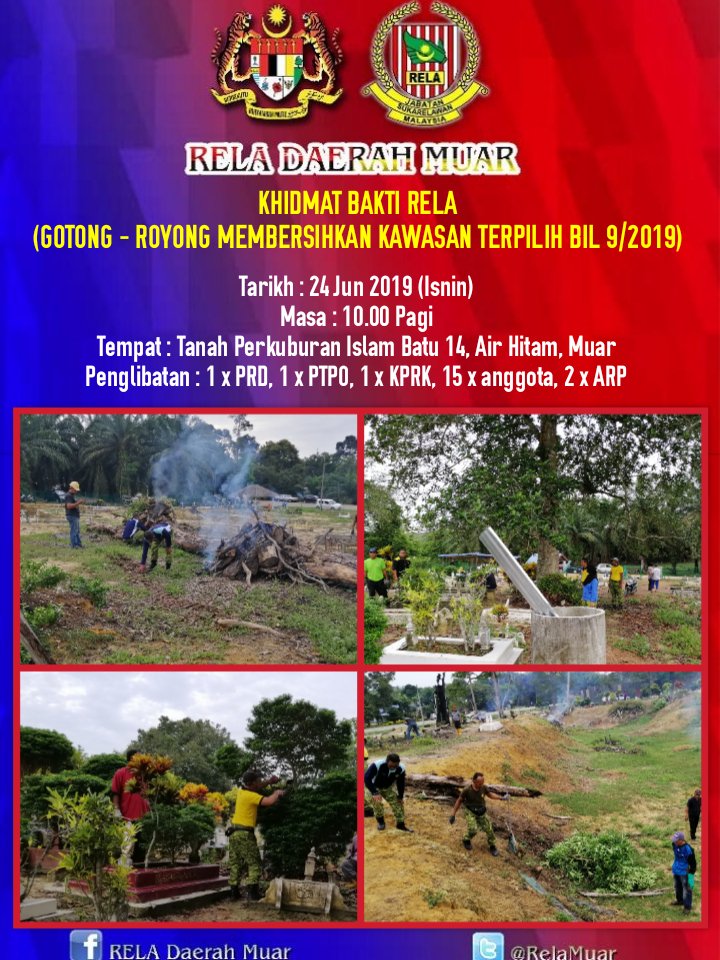 RELA_Johor's tweet photo. #ProgramBaktiRELA @RelaMuar  

@zulkifliabidin @kamarudin_rapig @Roslannong @KDNPUTRAJAYA @msrz81 @farhanaliyana93 @normanosak @relamalaysia @RELA_Johor https://t.co/QqFQraF5ae