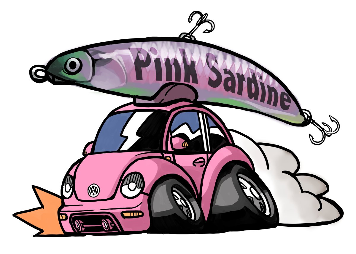 凸正次郎 トツショウジロウ Pinksardineファンイラスト チョロq Volkswagen Pinksardine Bun T Co Sbl3x5ywtz