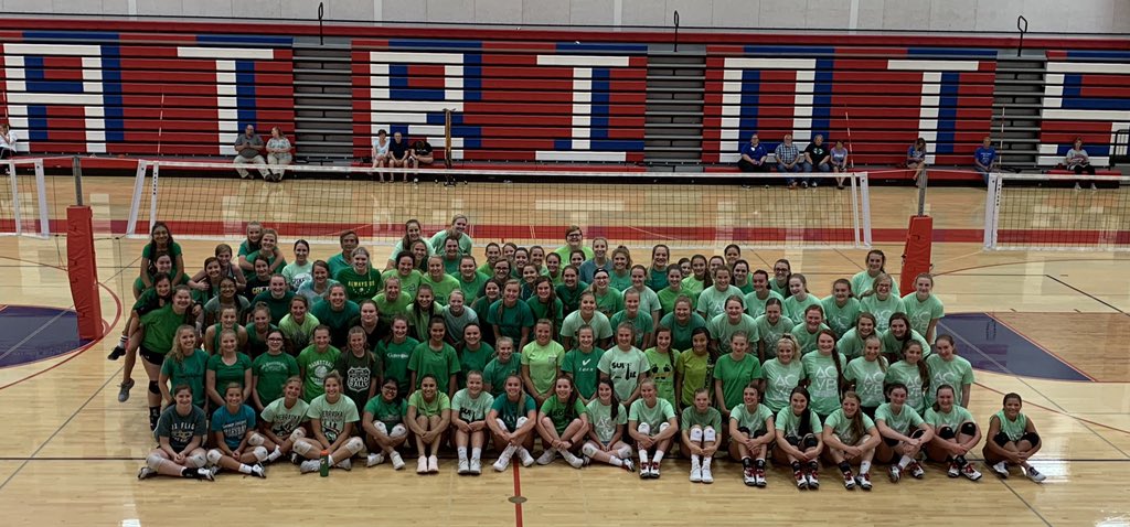 I truly believe sports is one of the greatest things that has the ability to bring people together. The friendships, mentorships, and community are special. Adams Central, Blue Hill, St. Cecilia, Sutton, and Kenesaw volleyball came together for #GretnaStrong tonight.💚💛