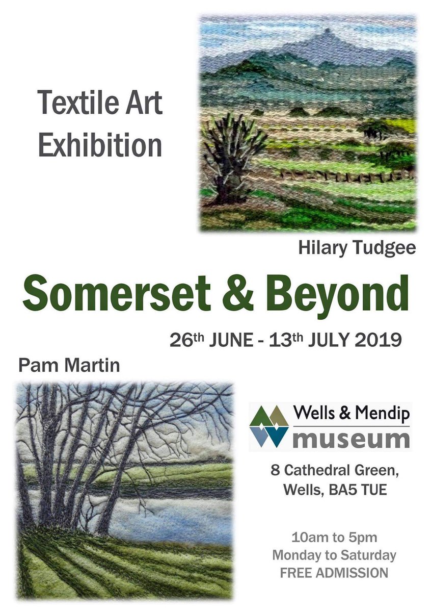 Somerset Stitch (@somersetstitch) on Twitter photo Looking forward to my forthcoming exhibition with talented tapestry weaver Hilary Tudgee at the atmospheric <a href="/wellsmuseum/">Wells & Mendip Museum</a> - 26th June to 13th July 2019 #TextileArt #Exhibition #SomersetLife #Wells Looking forward to my forthcoming exhibition with talented tapestry weaver Hilary Tudgee at the atmospheric <a href="/wellsmuseum/">Wells & Mendip Museum</a> - 26th June to 13th July 2019 #TextileArt #Exhibition #SomersetLife #Wells