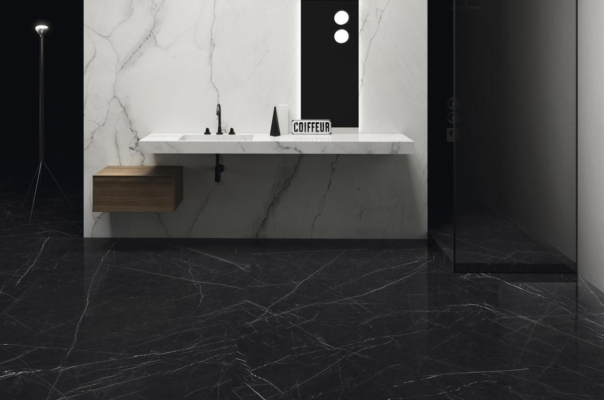 Ariostea's tweet image. Nero Marquinia reproduces one of the most famous and popular natural Spanish stones: the black marble from Marquinia.
#Ariostea #AriosteaHighTech #porcelaingres
#Ultra #UltraMarmi #architecture #gres #NeroMarquinia
#Marble #MarbleEffect