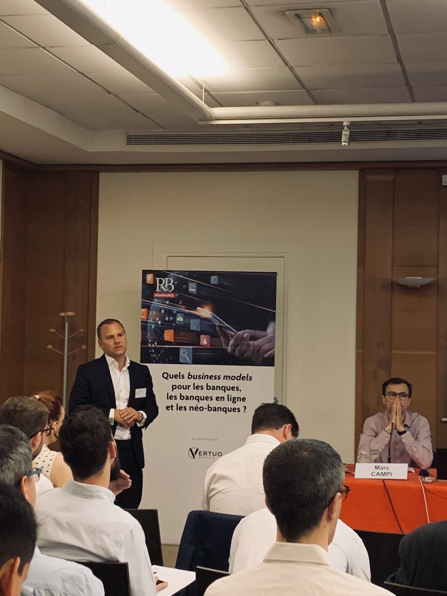 SQUARE_managem's tweet photo. Le #VertuoLab débute. « Quels business models pour les banques, les banques en ligne et les néo-banques ? » #menace #R&D @SQUARE_managem https://t.co/Q7ssn4MgmA