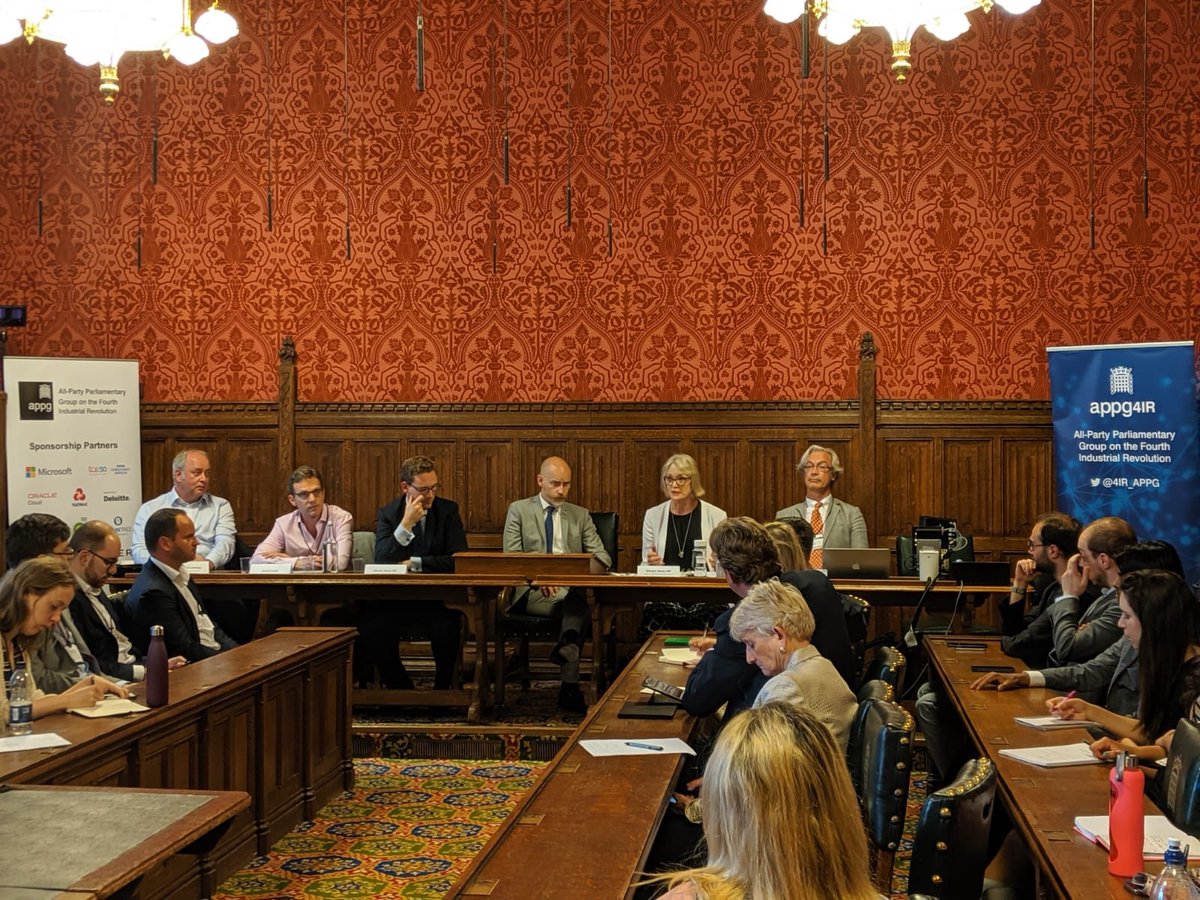 margot_james_'s tweet image. Last night I spoke at the @4IR_APPG. 

We discussed the huge potential of #AI, as well as the challenges. 

We’re supporting the growth and application of the technology with nearly £1bn in our Sector Deal. 

#TechIsGREAT🇬🇧