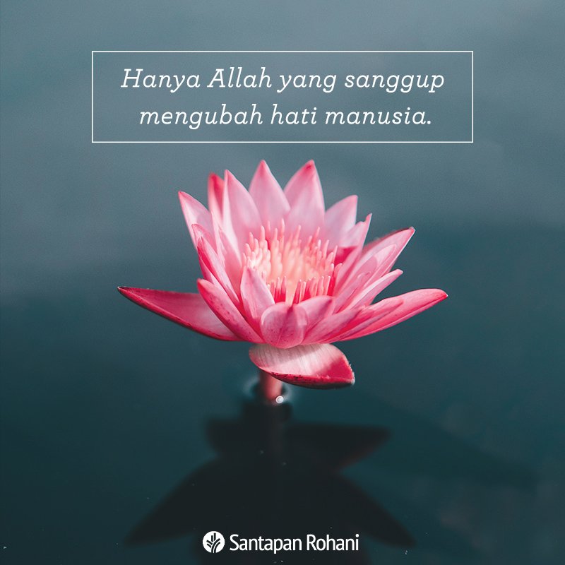 SantapanRohani's tweet photo. Hanya Allah yang sanggup mengubah hati manusia. Itulah sebabnya pemazmur berdoa, “Jadikanlah hatiku tahir, ya Allah” (Mzm. 51:12). Hati kitalah yang berarti bagi Allah.

#santapanrohani https://t.co/j30OyVGZot