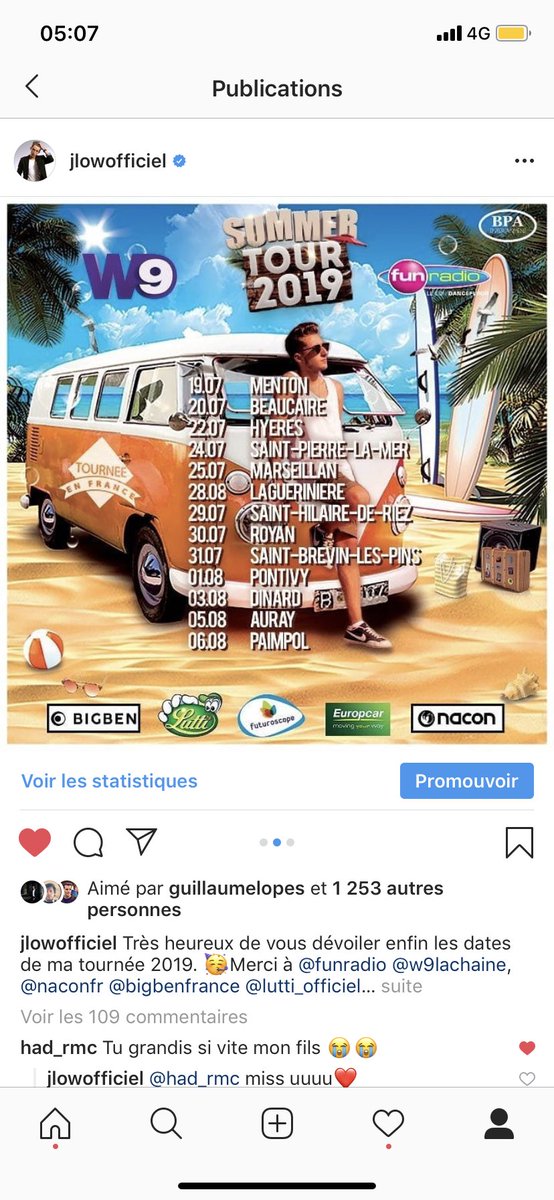 JLOWOfficiel's tweet photo. #JePasseUnétéFouQuand je suis en tournée 😎 avec @funradio_fr @W9 @Lutti_Officiel @BigbenFrance @NaconFR @futuroscope @Europcar https://t.co/2VrSfD7Dx6