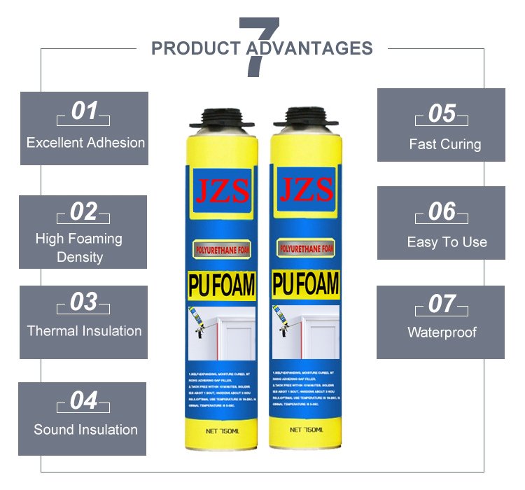 Multipurpose large expansion PU foam sealant is an one-component, self-expanding,multipurpose polyurethane foam. 
jzsealant.net
Email:jiazhusealant@163.com