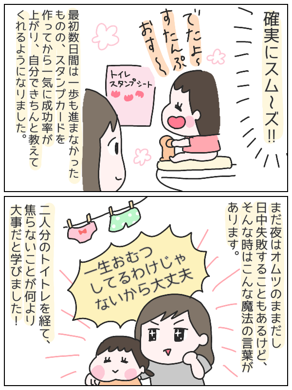 #トイレトレーニング は焦らないが大事!
1人目の #トイトレ は
3歳までにオムツをとろうと張り切っていた
@k_i_121 さん
2人目は
ある程度大きくなってからのがラク🥴
と3歳ごろからスタートしたところ…
▼記事はこちらです
https://t.co/Rw3CKgHzeZ
#親が疲れ果てないことのが大事