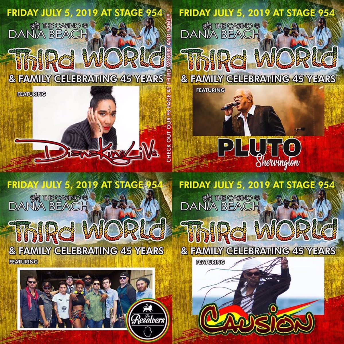 DIANAKINGDOM's tweet photo. ♥️🎵 #partypartyparty • COME CELEBRATE! 45 YEARS! Friday July 5th with @ThirdWorldBand &amp; Family @CasinoDaniaB #soflo — Special guest #DianaKing, #PlutoShervington #TheResolvers #Causion &amp; MORE! TIX ->  https://t.co/mwZIrIcWsZ https://t.co/GuI3p2zia8