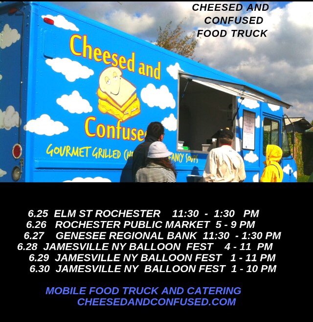 CheesedConfused's tweet image. New week friends !! Will you join us @rocbft #cheesedandconfused #foodtruck #roceats #rocfoodies #RochesterNY