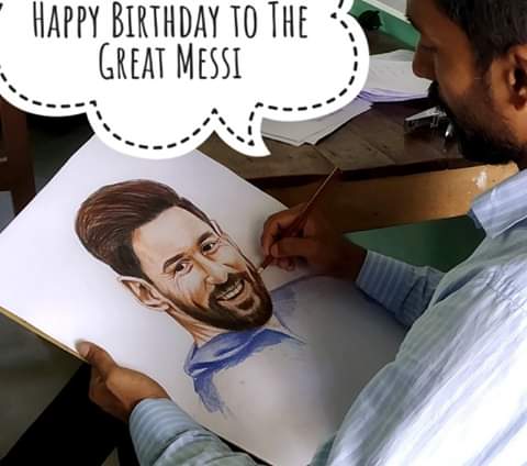 LilRittika's tweet photo. Happy Birthday to the Living Legend and God of Football @LeoMessi🎂❤️👑
Credit goes to the great artist #Hasnat_Sohag sir.. https://t.co/vMzrVVvugh