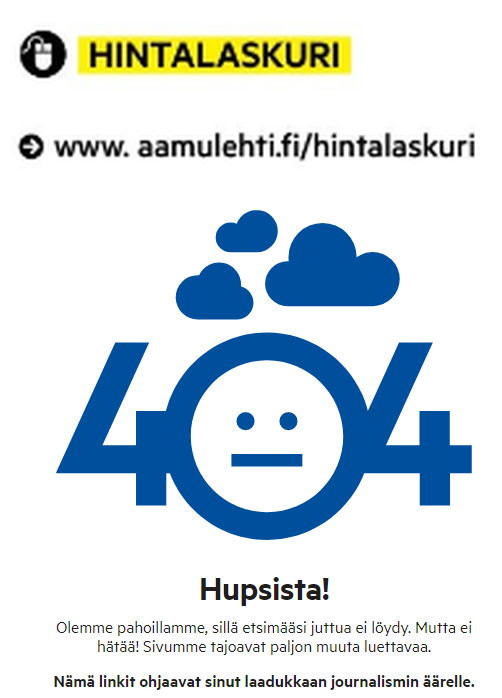 kariputtonen's tweet photo. Lehdessänne @aamulehti on kivasti kirjoitettu tekstimuotoon linkkiosoite asuntojen hinta-arviolaskuriin. Hupsista, mikähän se osoite pitikään olla? https://t.co/QEHvspCIxy