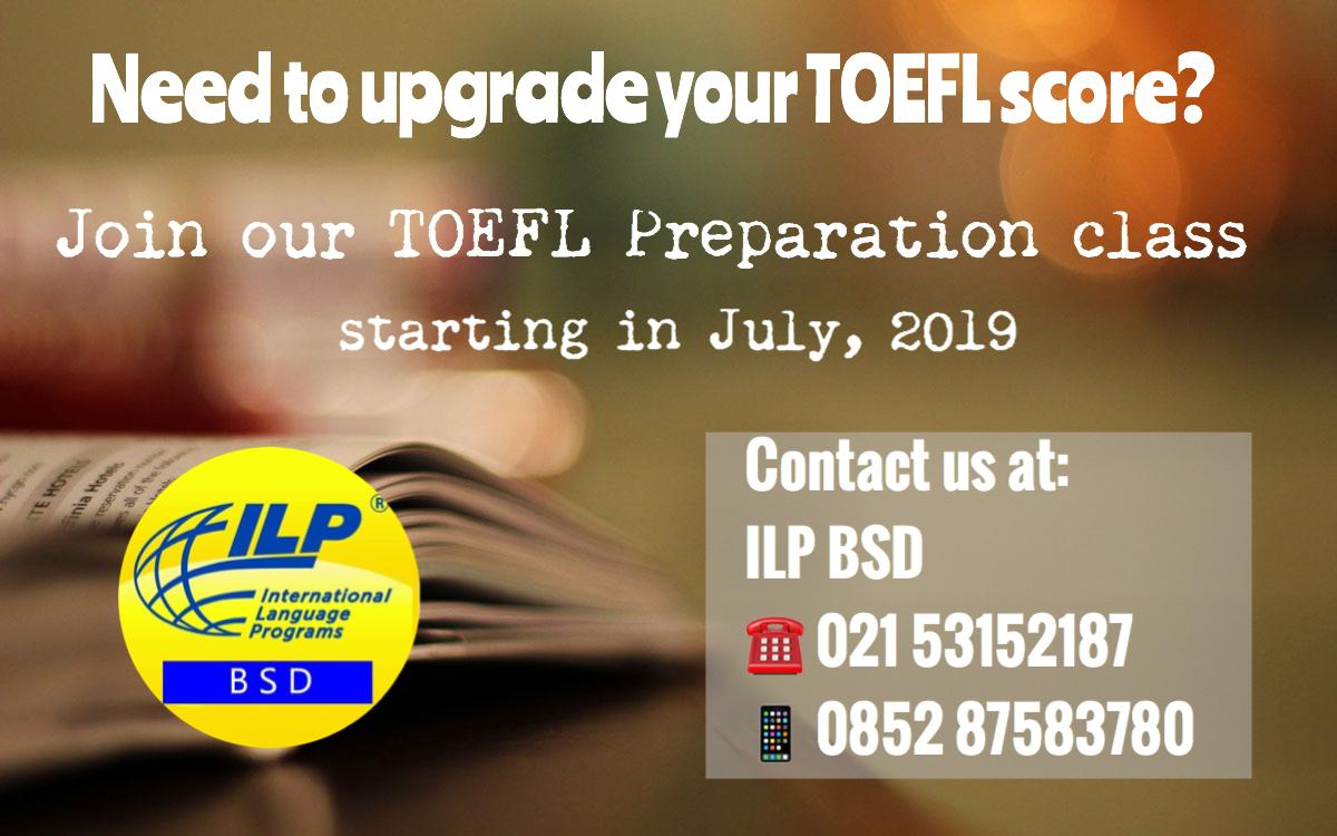 ILPBSD's tweet photo. New TOEFL Preparation Class coming soon. 
Don't miss it.
#TOEFL #TOEFLITP #kursusbahasainggris #bsd #tangsel https://t.co/sqv1izZgzb