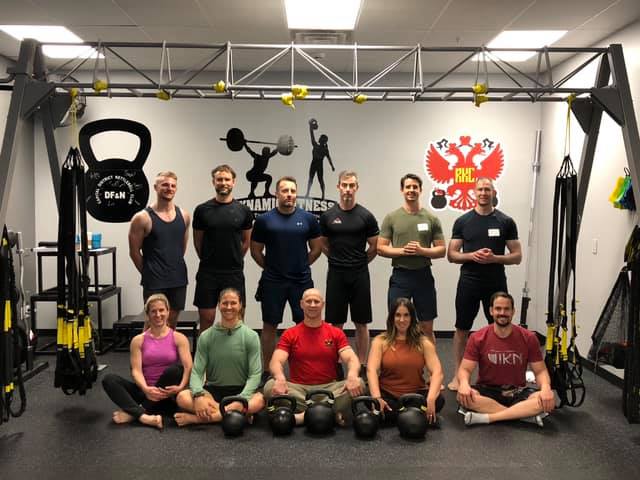 DragonDoor's tweet photo. A strong group from the RKC-II Schenectady, NY with Master RKC Phil Ross @kettlebellking this past weekend. Are you ready to earn your #RKC or #RKC2? Find a workshop near you on our website: https://t.co/9aZjISv8r5 #kettlebell #kettlebellcertification #kettlebellinstructor https://t.co/NOEbUfpJ4p